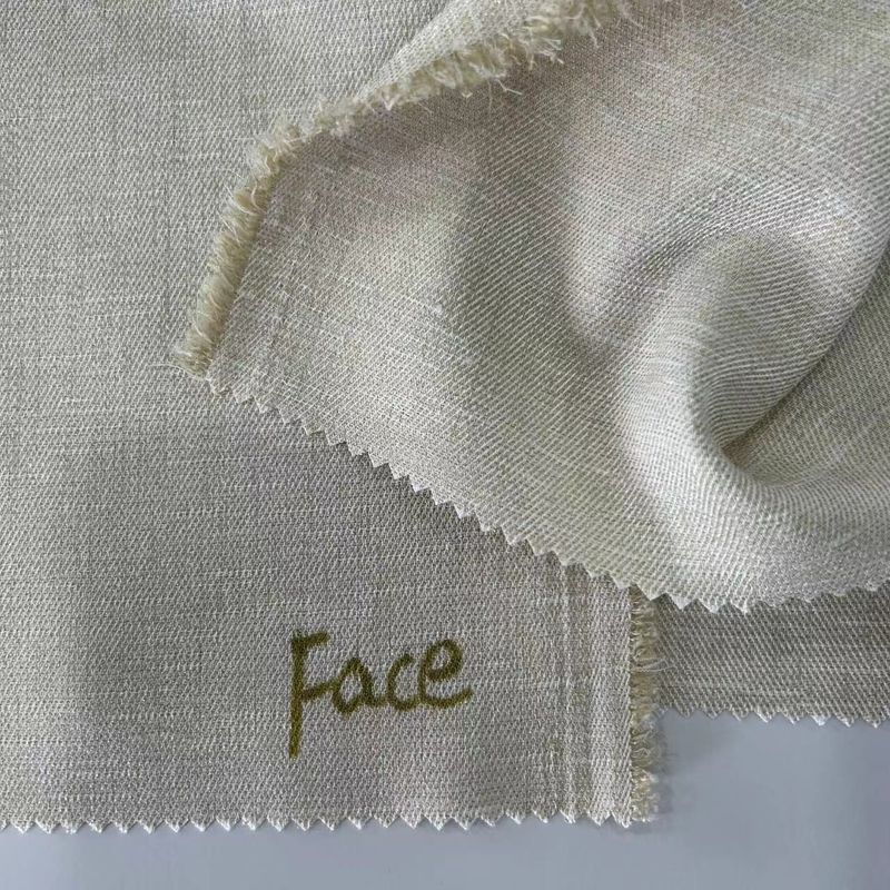Zwak katoen zoals jacquard Textuurstof voor kleding Weft Stretch Slub Twill Stof