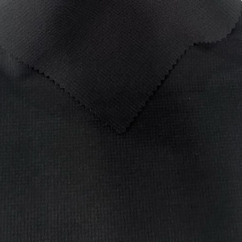 Double Line Grid Recycled Polyester Spandex Fabric 203GSM 150D+40D*150D+40D+150D+40D