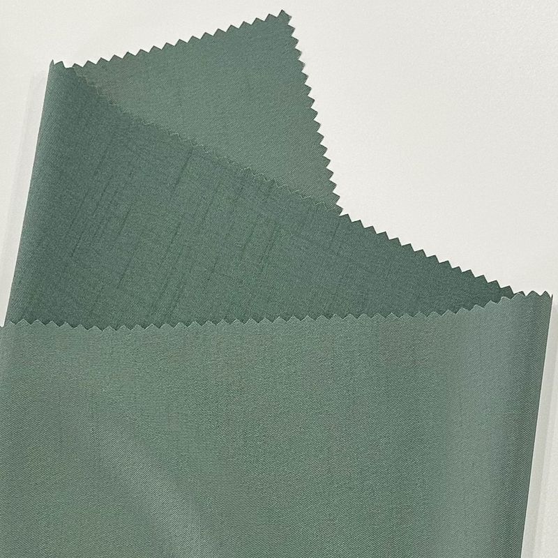 98% polyester 2% spandex cationische polyester stof 137GSM geverfde bamboe blok weefsel elastische twill