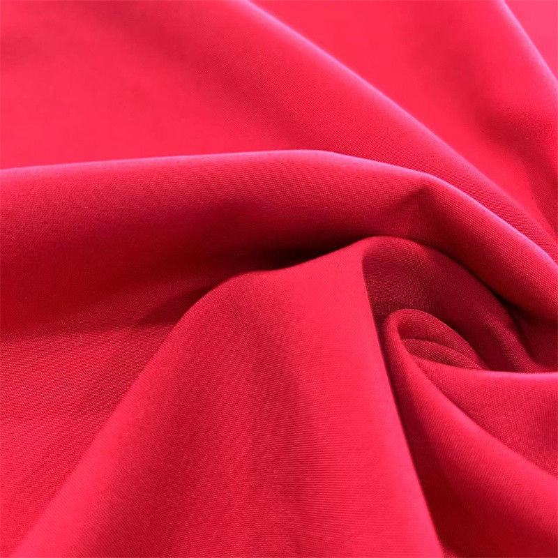 130GSM Soft Feel Recycled PET Stof 100D 20D 4 Way Stretch Plain Polyester Spandex Stof