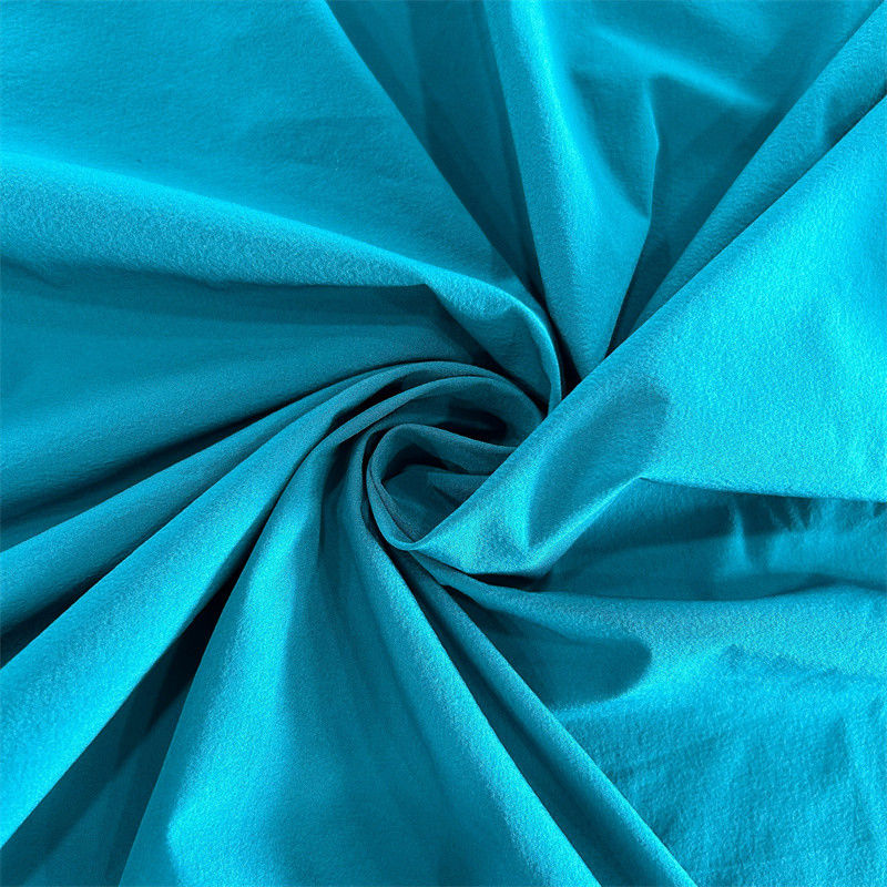 Lichtelijk gerimpelde nylon spandexstof gerecycled 4 way stretch 40D+20D*40D+20D 90GSM