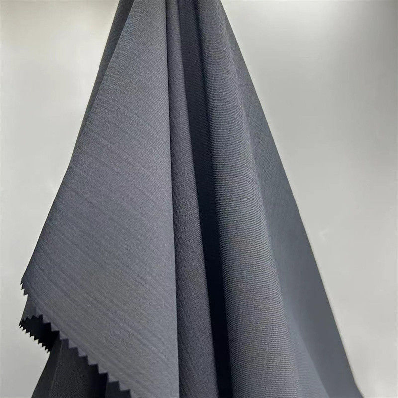 Recycled Polyester Seersucker Stof Low Stretch T400 Linnen als textuur voor outdoor kleding