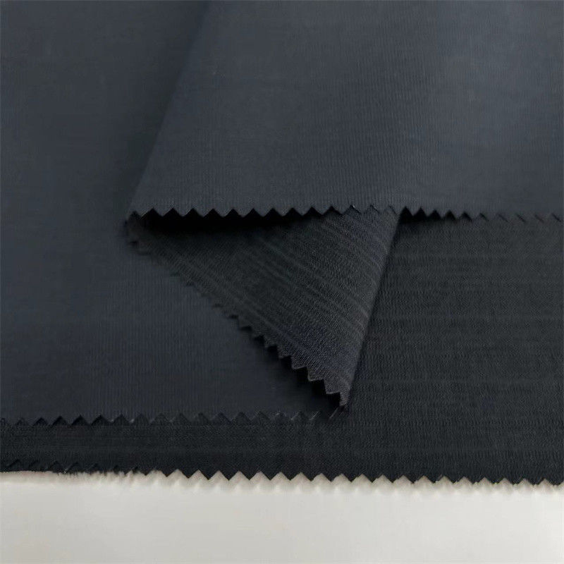 Recycled Polyester Seersucker Stof Low Stretch T400 Linnen als textuur voor outdoor kleding