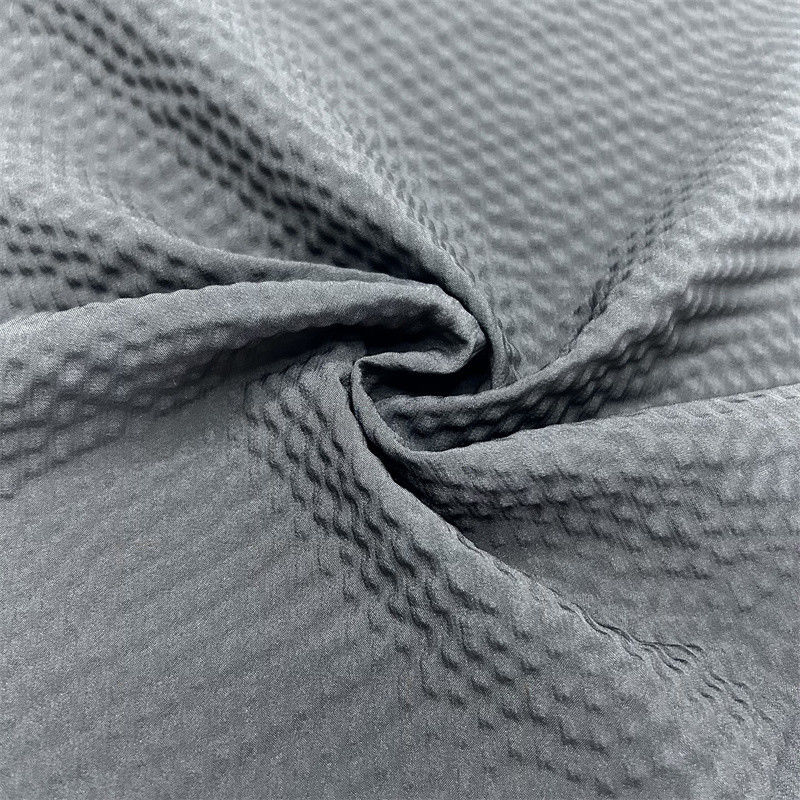 Polyester T400 Verticale streep Pearl Dot 75D Cation+75DT400*75D Verticale streep Convex Bubbles Effect