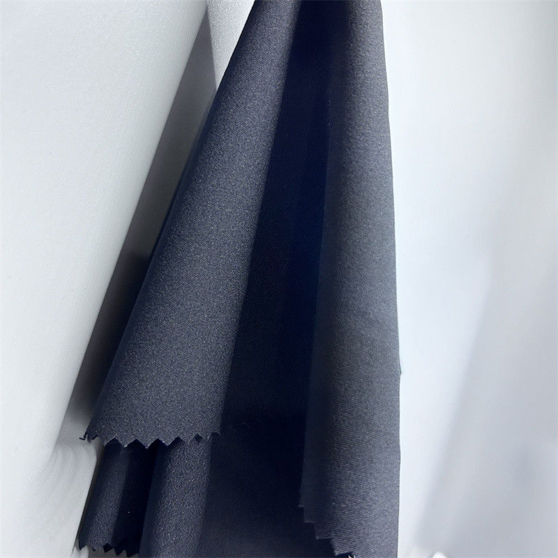 75D Recycled Polyester Spandex Stof Mat 2/1 Twill Vierzijdige Elastiek 75D+40D*75D+40D Oppervlak Delicaat