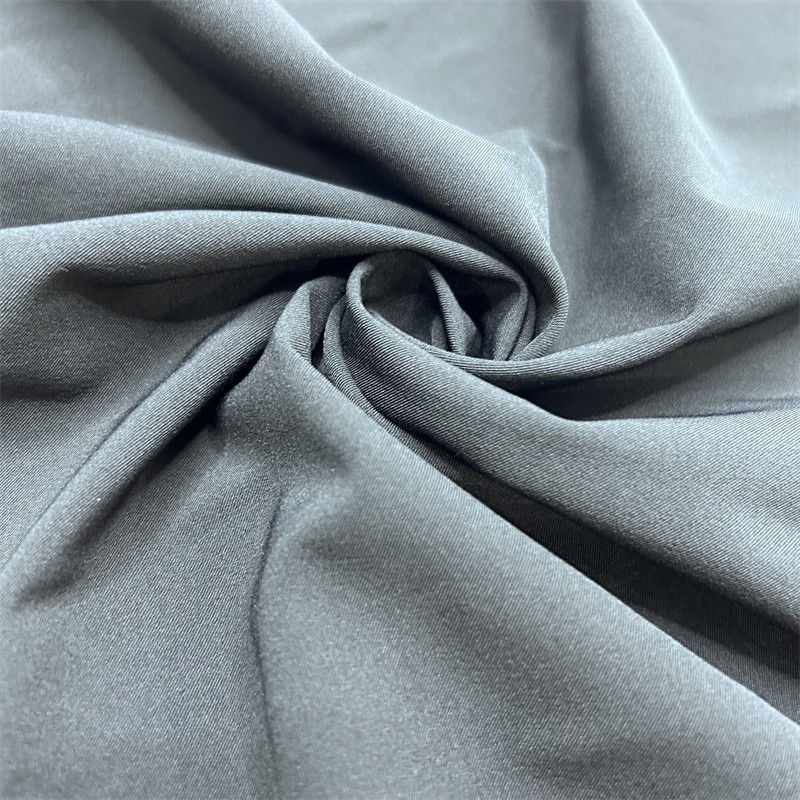 75D Recycled Polyester Spandex Stof Mat 2/1 Twill Vierzijdige Elastiek 75D+40D*75D+40D Oppervlak Delicaat