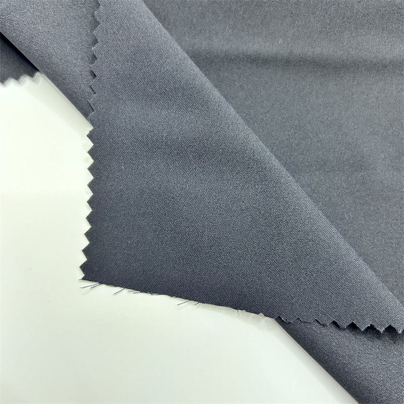 75D Recycled Polyester Spandex Stof Mat 2/1 Twill Vierzijdige Elastiek 75D+40D*75D+40D Oppervlak Delicaat